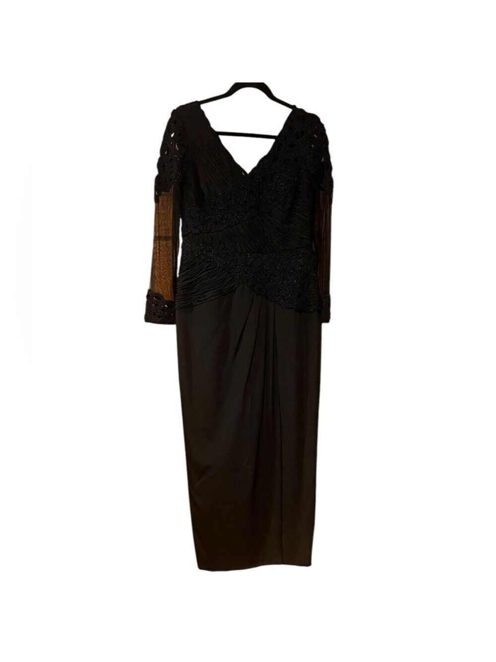 Kleinfeld Silk Beaded Dress